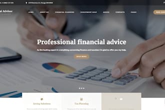 build financial advisor website financial planning business, consulting website