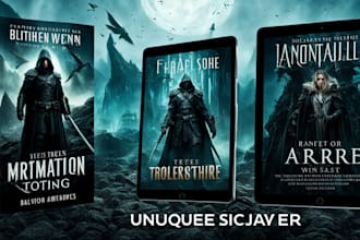 design unique fantasy, sci fi, horror book cover and ebook cover