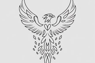 create a minimalist linework tattoo design with my style