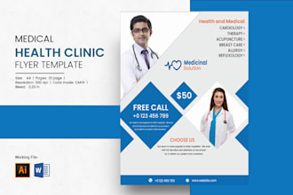 create a professional medical brochure and health flyer