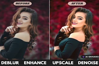 enhance, upscale, deblur, denoise and restore your photos