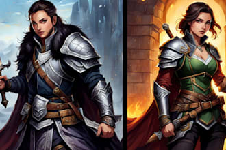 make a d and d character art and dnd art