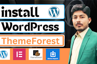 install wordpress theme customisation elementor pro themeforest demo import