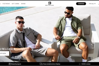 design a shopify clothing store or website
