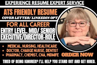 write resume for medical assistant, chemist, nursing, phlebotomist, surgeon, rn