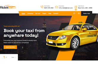 design redesign taxi booking, car hire, car rental, limousine, chauffeur website