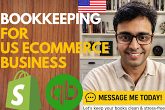 bookkeeping for US e commerce businesses in quickbooks and shopify