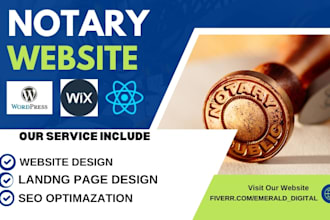 design a responsive notary website notary service landing page notary website