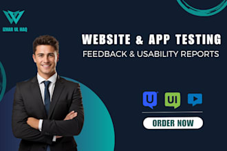 pro website and app testing, feedback and usability reports