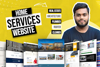 design real estate, architecture, plumbing, roofing, cleaners business website