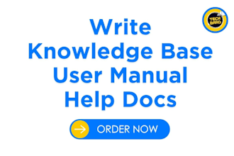 write your app knowledge base, user manual or help docs