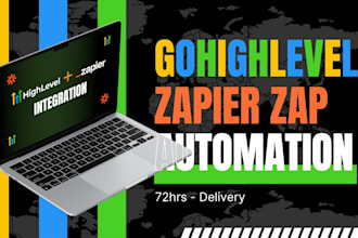 setup or fix go high level integration with zapier zap automation, ghl expert