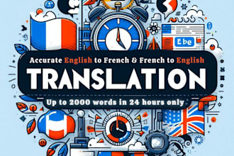 accurate english to french and french to english manual translations