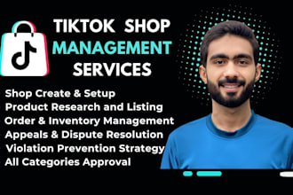 setup tiktok shop, manage tik tok shop, dropshipping, category approval and VA