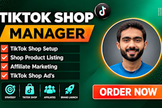 setup tik tok shop, manage tik tok shop and tiktok shop dropshipping