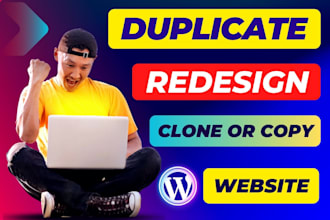 duplicate, copy wordpress website or redesign any wp website