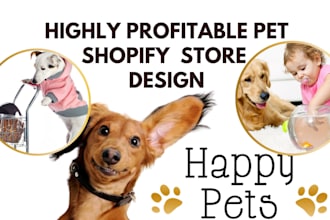 design shopify pet store pet food website pet clothing dropshipping store