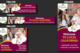 create unique, professional and eye catching banner ad