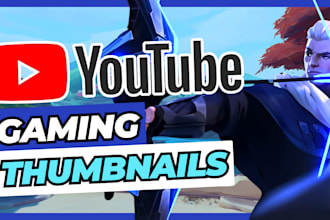 design gaming thumbnails for your youtube channel