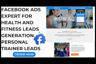be your facebooks ads expert for health and fitness leads personal trainer leads