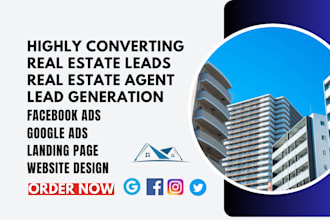 generate high real estate leads, real estate website, facebook ads, estate leads