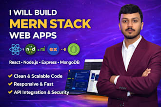 be mern stack developer web app development react saas full stack web developer