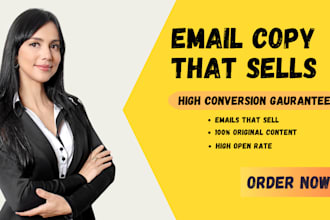 do sales email copywriting for your email sequence and email marketing campaign