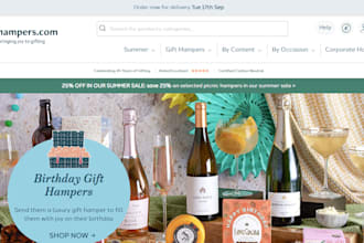 design christmas shopify store hampers store gift store christmas website