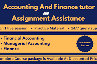 be your financial accounting and finance tutor online