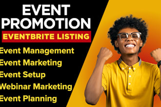 promote your events on eventbrite, facebook, linkedin event marketing webinar