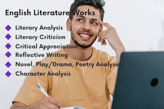 professionally assist you in english literature works