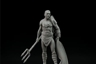 sculpt 3d ttrpg miniature,printable stl,3d medieval sculpture,be zbrush sculpter