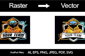do expert vector tracing, redraw images, and logo design