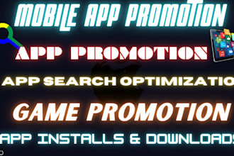 do app promotion, app store optimization to promote app install with google ads