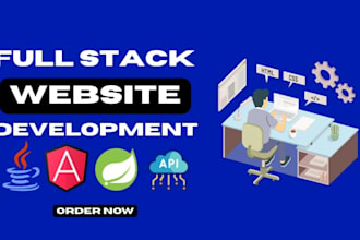 develop full stack websites with HTML CSS js and angular