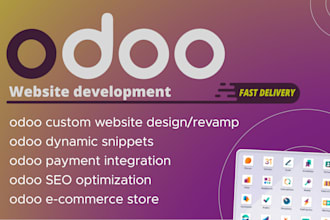 design odoo ecommerce website and develop odoo custom themes