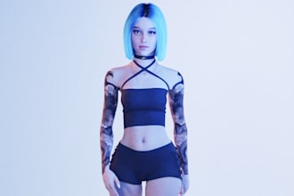 build up ue5 metahuman character,3d nsfw model, rig3d,idle animation,3d bust up