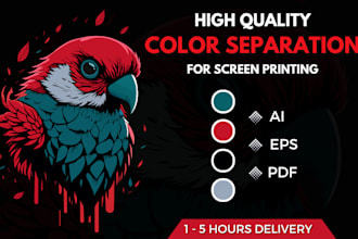 color separation for your t shirt printing screen printing vector design
