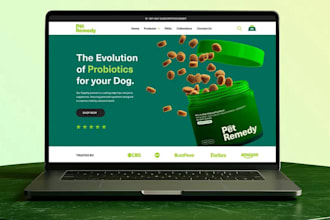 design pet shopify store pet supplement store pet tracker pet monitor website