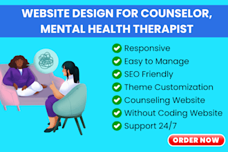 create counseling, mental health, therapy website using wordpress
