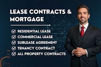 draft property, lease, tenancy and mortgage contract,agreement, legal documents