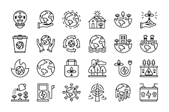 design custom outline icon set
