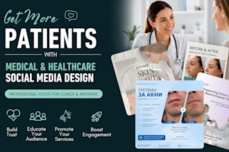 design medical and healthcare social media posts for clinics and medspas