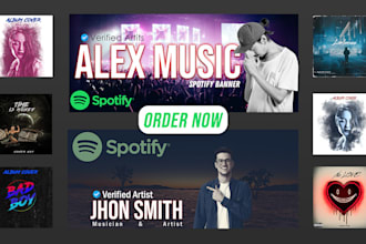 do album cover, spotify banner, and soundcloud banner