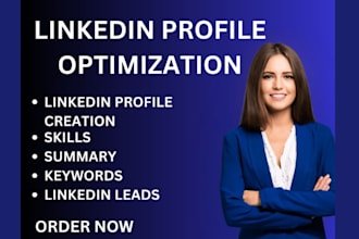 do professional linkedin profile optimization or revamp, update profile