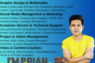 do graphic design video editing photography SMM cold calling
