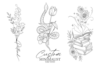 create a custom minimalist fine line tattoo design