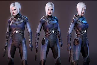retopologize 3d model, 3d mesh, bake texture, game uv map, xgen hair, rig to ue5