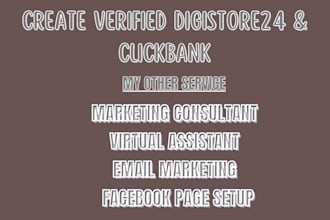 create verified digistore24 or clickbank affiliate platform account
