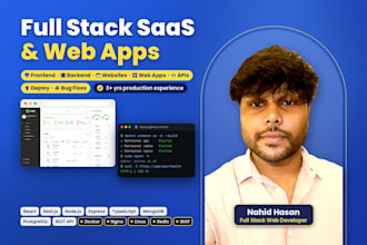 build a full stack mern web app or saas with react nextjs nodejs